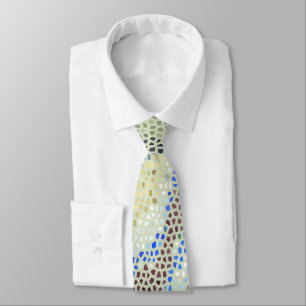 CRAVATE "MOSAIC" MEN'S NECKTIE/SHADES OF BLUE, GREEN, BROW
