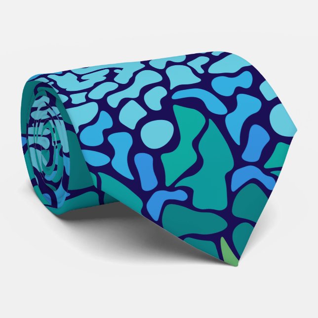 Cravate Mosaico Marino (Roulé)