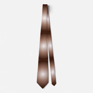 Cravate Mosaïque Brown foncée 3D géométrique Mousse blanch