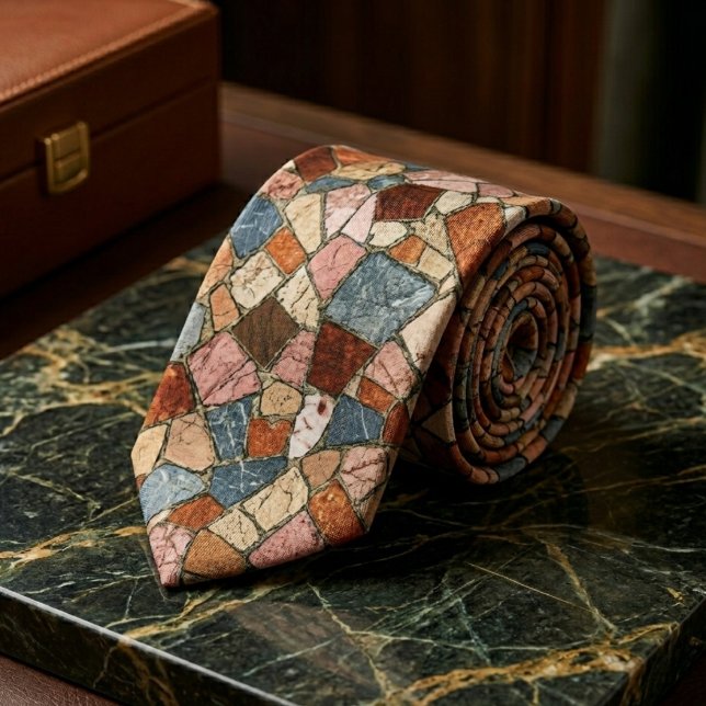 Cravate Mosaïque de pierre en terre cuite et marbre rustiq (Créateur téléchargé)