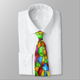 Cravate Mosaïque de verre coloré brillant