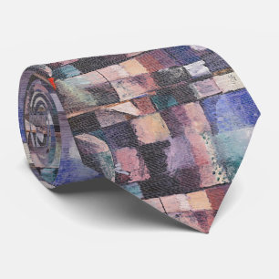 Cravate Mosaïque Klee – Géométrie Douce