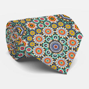 Cravate Mosaique Marocaine Motif Bohème Traditionnel