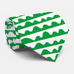 Cravate Motif 020815 - Vert et blanc d'herbe