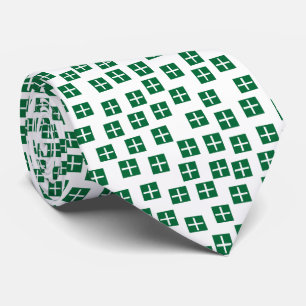 Cravate Motif 270715 - Vert et blanc de la forêt