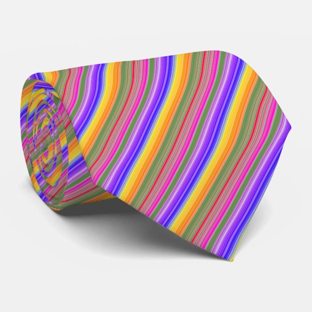 Cravate Motif à bandes multiples (Roulé)