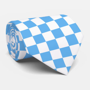 Cravate Motif à carreaux bleu blanc