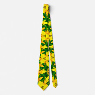 Cravate Motif à fleurs de cône