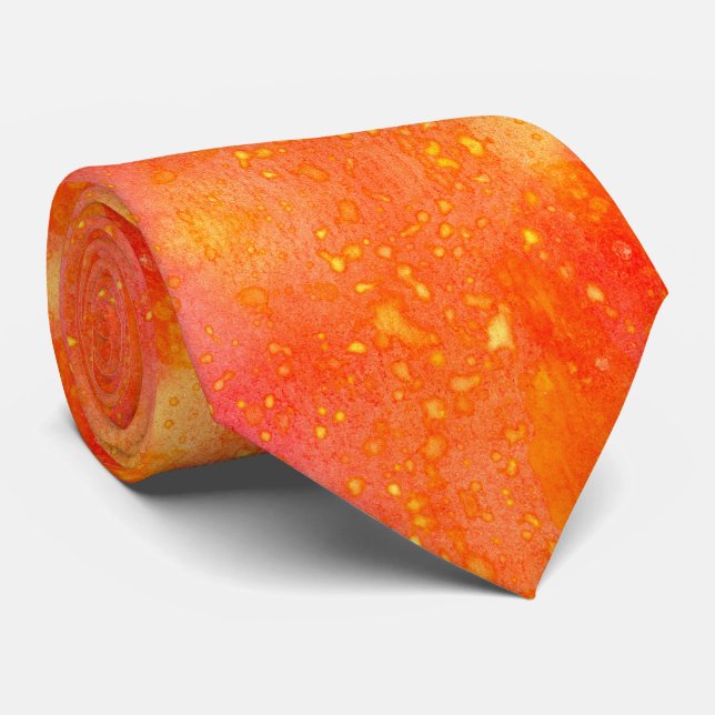 Cravate Motif à la citronnade orange (Roulé)