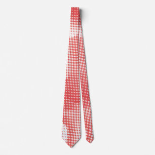 Cravate Motif à points de trame Pop Art rouge vintage