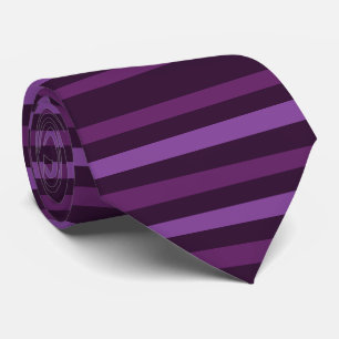 Cravate Motif à rayures horizontales violettes
