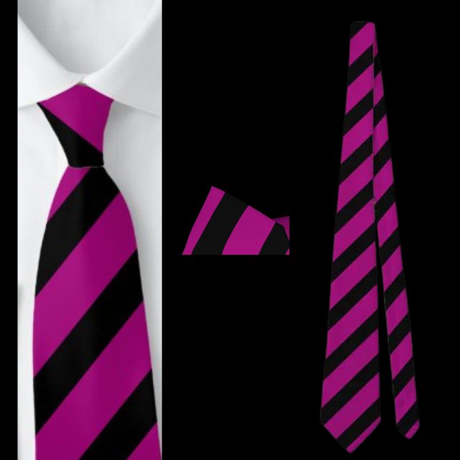 Cravate Motif à rayures violettes noir (Créateur téléchargé)