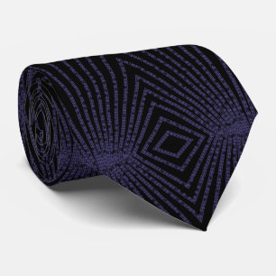 Cravate Motif à répétition symétrique avec bordure violett