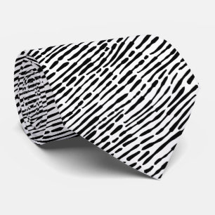 Cravate Motif Abstrait 140523 - noir et blanc