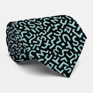 Cravate Motif Abstrait 170822 - Bleu bleu sur noir