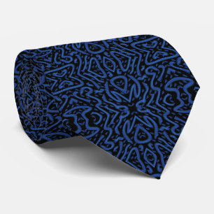 Cravate Motif abstrait de crête épineuse avec des pointes 