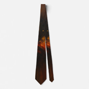 Cravate Motif abstrait de jaillissement de feu radieux