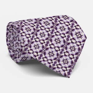 Cravate Motif Abstrait Médaillon - dans les tons violets