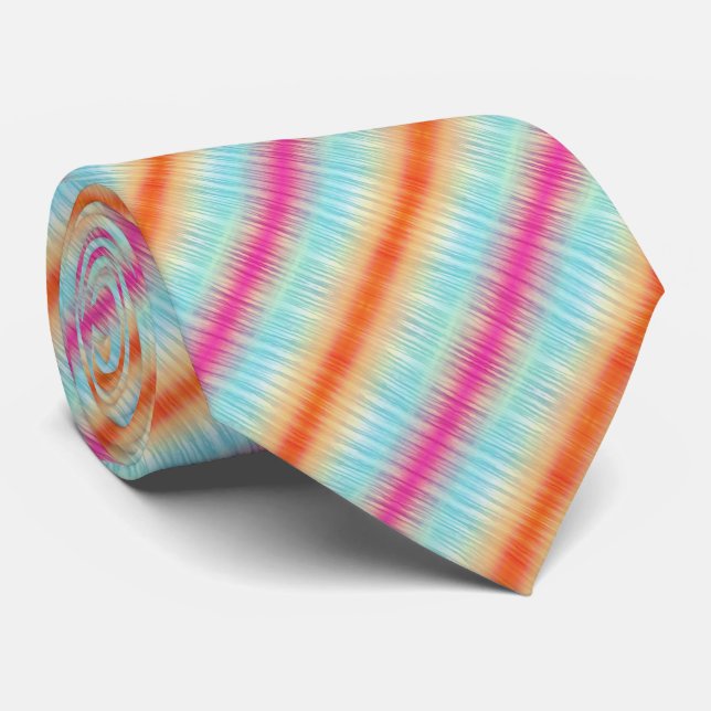 Cravate Motif Abstrait multicolore (Roulé)