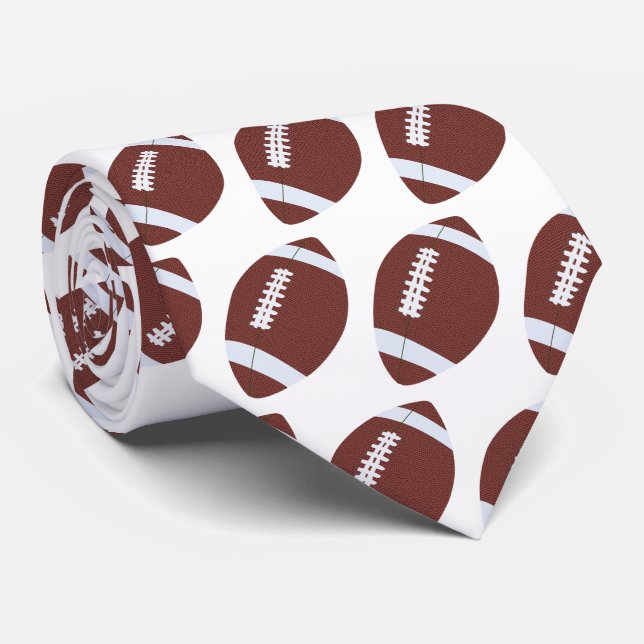 Cravate Motif américain de football Gridiron Ball (Roulé)