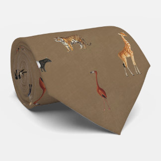 Cravate Motif Animaux de Safari dans la Jungle Chameau Col