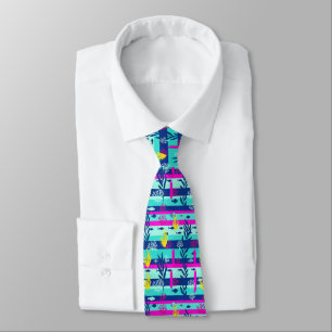 Cravate Motif aquarelle nautique rétro (5)