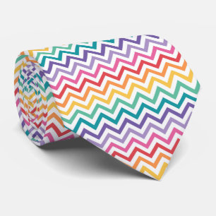 Cravate Motif arc-en-ciel Chevron