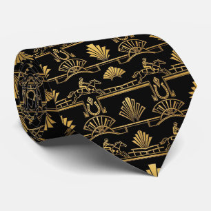 Cravate Motif Art Déco Course Hippique Derby du Kentucky