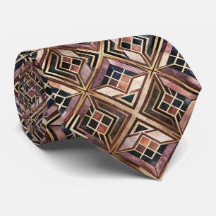 Cravate Motif Art Déco élégant en carrelage