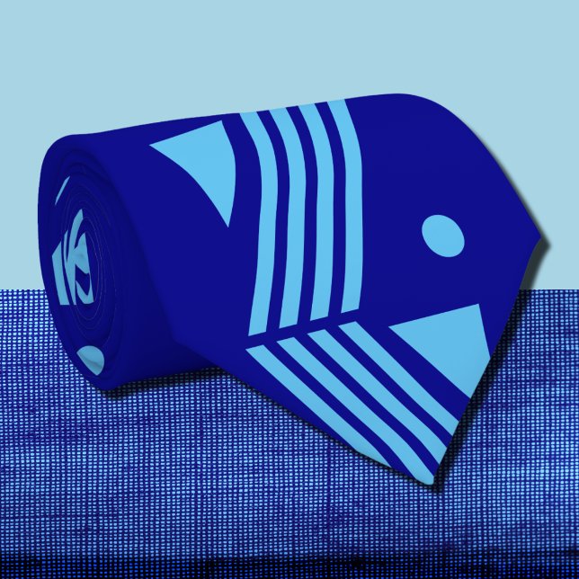 Cravate motif art déco - en bleu foncé (Créateur téléchargé)