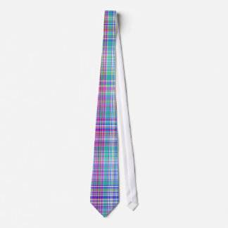 Cravate motif bleu de tartan