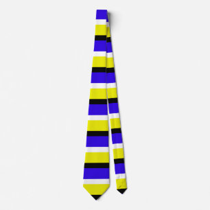Cravate Motif Bleu Jaune
