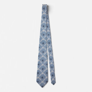 Cravate Motif bleu rétro