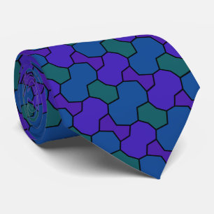 Cravate Motif bleu violet vert