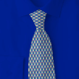 Cravate Motif brique du drapeau du Belize