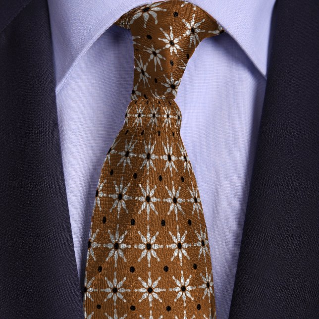 Cravate Motif Brown à fleur de casier (Créateur téléchargé)