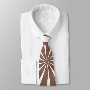 Cravate Motif Brown et blanc Sunray