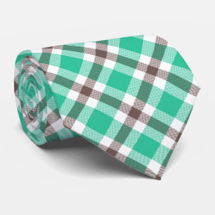 Cravate Motif Brown moderne vert