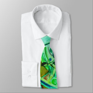 Cravate Motif Business moderne Abstrait vert