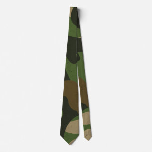 Cravate Motif camouflage militaire rétro