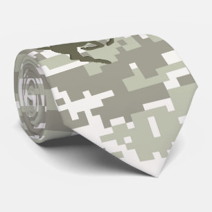 Cravate Motif camouflage numérique Light Storm Camo de cer