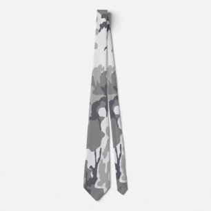 Cravate Motif camouflé gris
