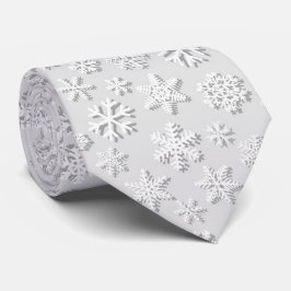 Cravate motif carrelé de Noël blanc festif