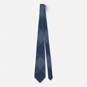 Cravate Motif Checker Diagonal 2tn.b DBlue BG