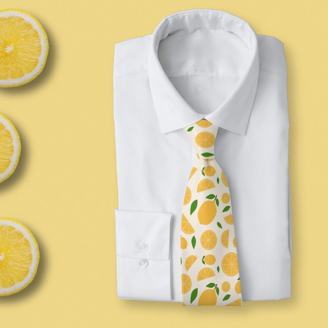 Cravate Motif citron (Lemon Pattern Neck Tie)