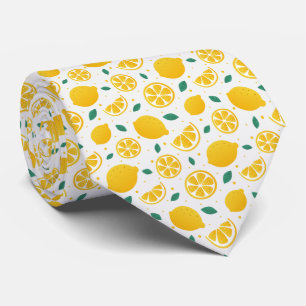 Cravate Motif Citron Agrumes