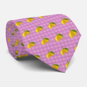 Cravate Motif Citron Agrumes