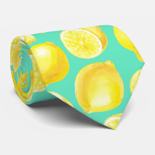 Cravate Motif citrons aquarelle
