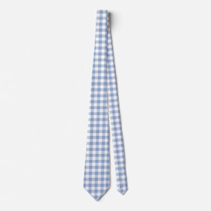 Cravate Motif classique En vichy bleu coché