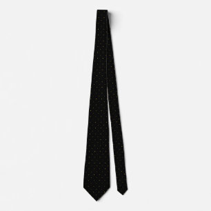 Cravate Motif classique Polka Noir et Or
